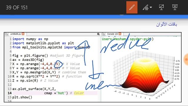 C-78 - Matplotlib - 3D - 13 - ماتبلوتليب - ثلاثي الأبعاد смотреть онлайн