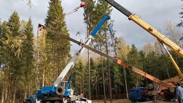 ПАДЕНИЕ КРАНА | УПАЛ КРАН | БИТВА КРАНОВ | Крушение автокрана | Тяжелая техника смотреть онлайн