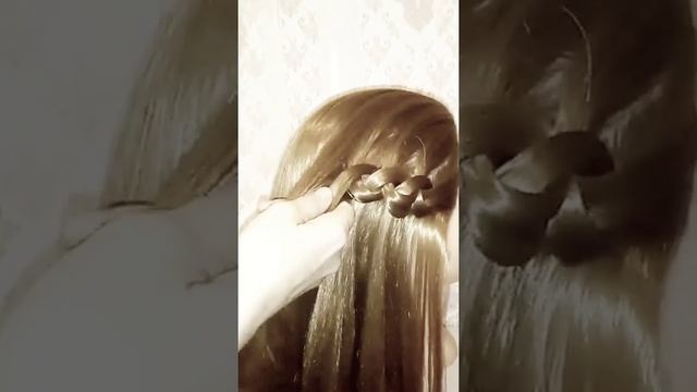 ?Красивая #прическа за МИНУТУ ? #прическавшколу #коса #водопад #распущенныеволосы #вечерняяприческа