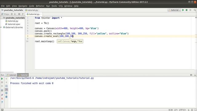 Python GUI Tutorial - 18 - Canvas - create oval | Tkinter смотреть онлайн