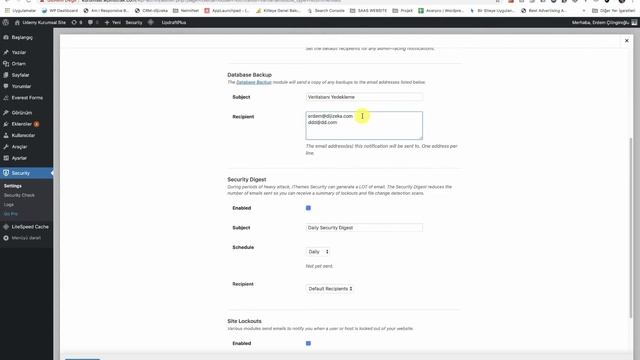 iThemes Security Wordpress Güvenlik Eklentisi #2: Notification Center
