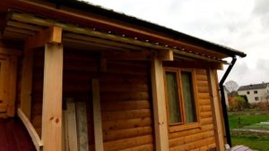 НАВЕС для дров к бане.