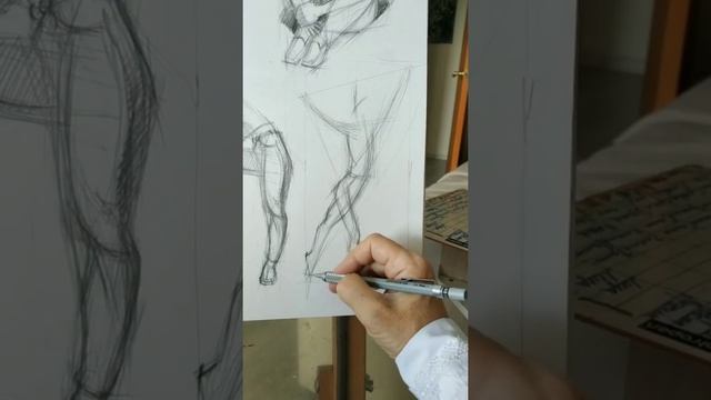 Наброски человека карандашом. смотреть онлайн