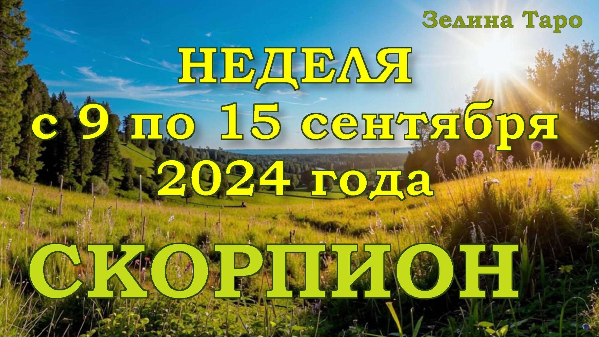 СКОРПИОН | ТАРО прогноз на неделю с 9 по 15 сентября 2024 года