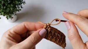 ?Очень простой ?двусторонний узор крючком для начинающих