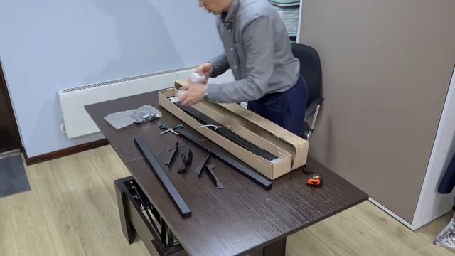 Распаковка механизма обеденного стол полка трансформер РФ112. Мебель-трансформер.рф