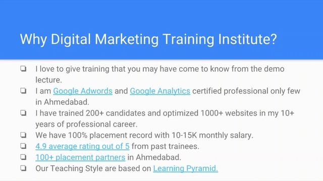 FREE Demo Lecture on Digital Marketing And SEO Course смотреть онлайн