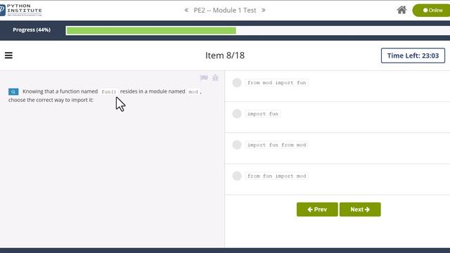Python Essentials 2 Module 1 Test with explanation