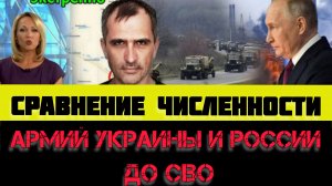 УКРАИНА И РОССИЯ. СРАВНЕНИЕ ЧИСЛЕННОСТИ АРМИЙ ДО СВО.