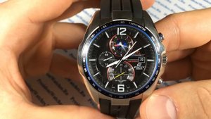Что такое тахиметр? Casio Edifice EFR-528RBP-1A - видео от Watch-Forum.RU