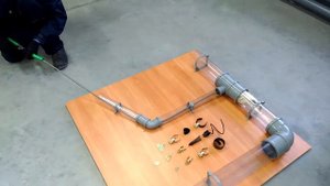 Сантехнический трос SPEX STU-B в работе