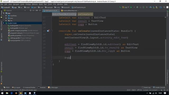 Android Tutorial (Kotlin) - 11 - EditText