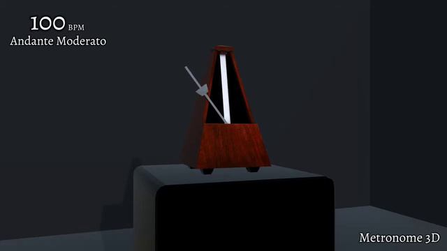 Metronome 3D - 100 bpm - Andante Moderato смотреть онлайн