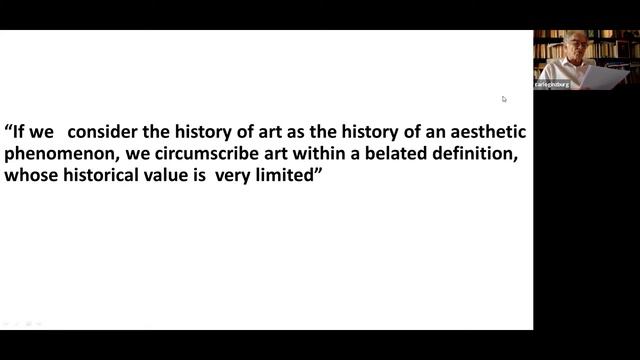 Art History in a Global Perspective, Ones Again. A Modest Proposal | A lecture by Carlo Ginzburg