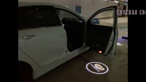 подсветка дверей с логотипом skoda 3го поколения 7W