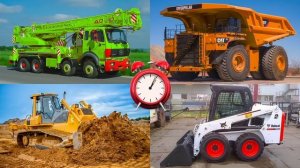 Поезда и строительная техника для детей. Железнодорожный транспорт и строительный транспорт