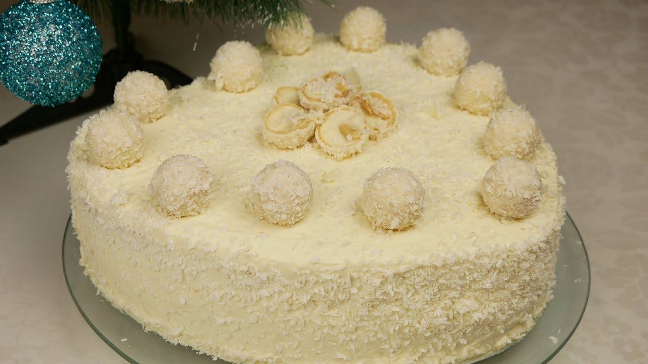 Торт Новогодний РАФАЭЛЛО. Торт на ПРАЗДНИЧНЫЙ СТОЛ, цыганка готовит. Gipsy cuisine.