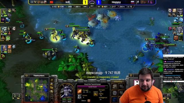 Можно ли победить 100 лимита ХЭППИ, если у тебя 80?! HAPPY Vs INFI - Show Cup 48 - Warcraft