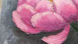 Картина маслом Пион. Живопись маслом