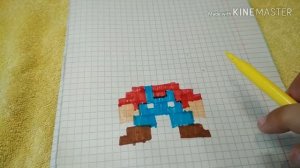 как нарисовать марио по клеточкам