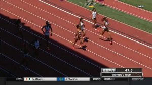 Kala Funderburk 51.67 wins 400m Final from lane 8 NCAA Outdoors 2015