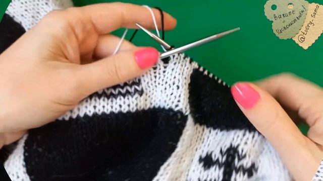 Шахматный плед. Двусторонний жаккард спицами. Часть 2\2