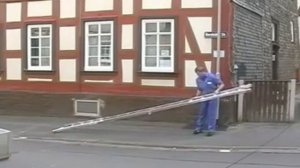 Лестница четырехсекционная алюминиевая бытовая телескопическая KRAUSE TeleVario