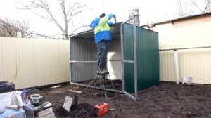 сарай из профнастила инструкция