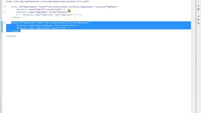 SPRING FRAMEWORK AUTOWIRING BYNAME ECLIPSE DEMO смотреть онлайн