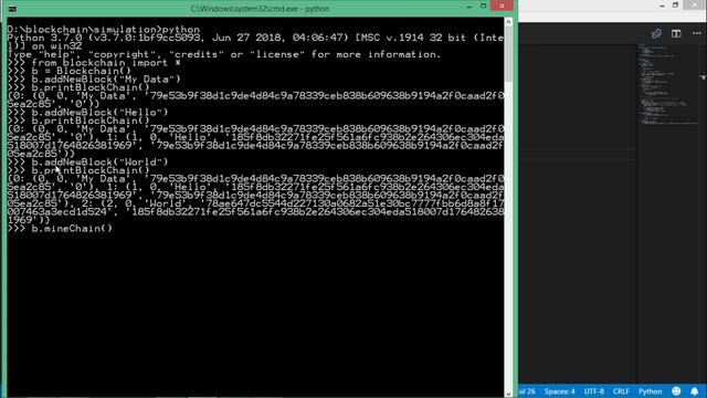Blockchain - Writing simulation code run the simulation смотреть онлайн