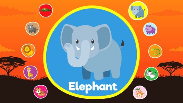 Learn Wild Animals for Kids | Video Flashcards | Kindergarten, Preschool, ESL | Fun Kids English