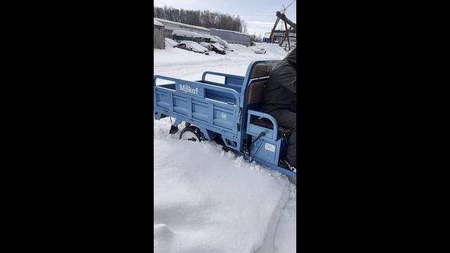 Электрический грузовой трицикл "Термит". Езда по снегу и асфальту. Не большой стрим смотреть онлайн