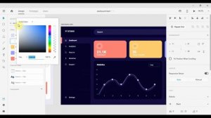 How to design a dashboard UI in Adobe XD (Dark Mode)