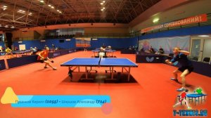 Пузанков Кирилл 1055 Ширшов Александр 714. Чемпионат Москвы 2022 по настольному теннису мужчины.