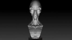 Concept Art of a Orion Grey Alien in Zbrush