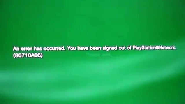PS3 ERROR CODE (80710A06) 21/4/11 смотреть онлайн
