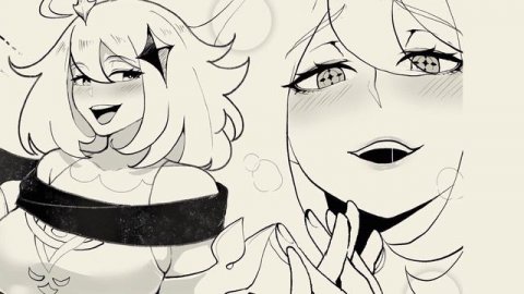 Paimon Hungers | comic by ThiccWithaQ