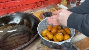 Курица с картошкой в казане|Курица в сметане