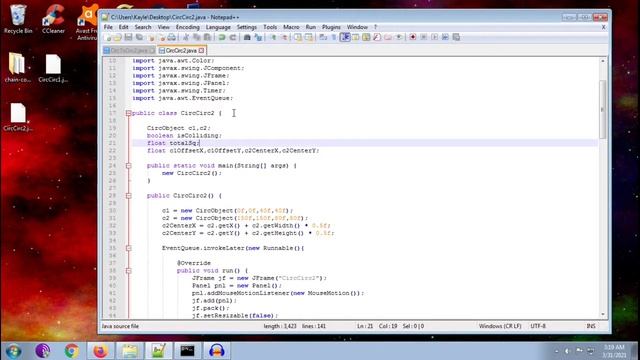 Circle vs Circle and Point vs Circle Collision Detection (Java) смотреть онлайн