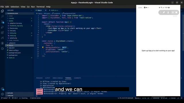 Facebook Login UI in 5 minutes | React Native смотреть онлайн