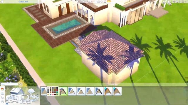 Courtyard Oasis Mansion - The Sims 4 - ( Part 1) Courtyard Kit Build смотреть онлайн