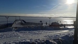 Новая набережная Саратова зимой
