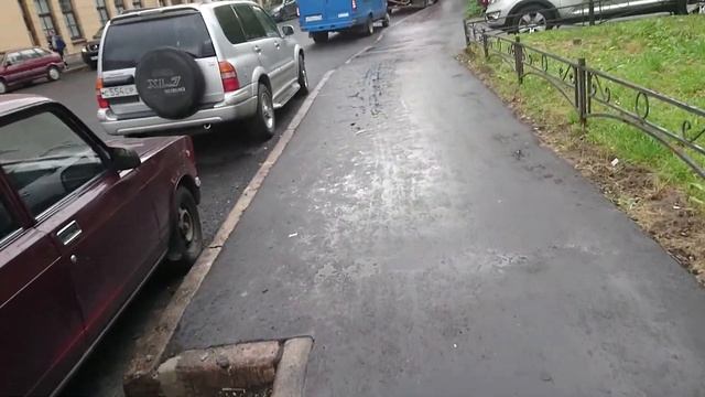Укладка асфальта на воду. Пионерская ул. СПб. смотреть онлайн