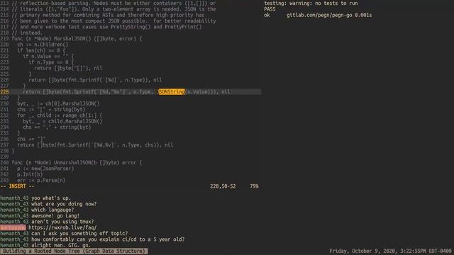 Building a Rooted Node Tree (Graph Data Structure) • #golang #linux #vim #compsci #datastructures