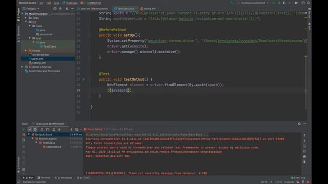 FIX FOR: ElementClickIntercepted Exception: element click intercepted (JavaScript Executor)