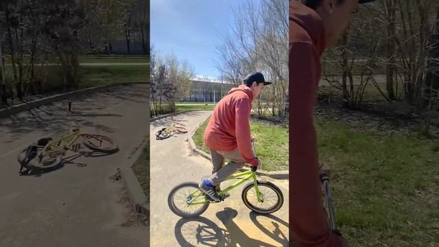 Самый лёгкий разворот на велосипеде на узкой дорожке. #мтб #бмх #лайфхак смотреть онлайн