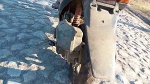 Бернаут на скутере на болоте