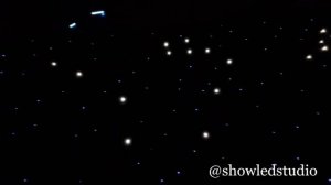 Задник сцены Звездное небо. Созвездия Северного полушария, падающие метеоры.