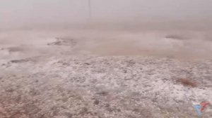 Massive hailstorm in Saudi Arabia desert: hail, rain, flood and ice storm. Natural Disasters