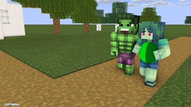 HULK & ZOMBIE GIRL BABY??! LIFE - Monster School Minecraft Animation смотреть онлайн